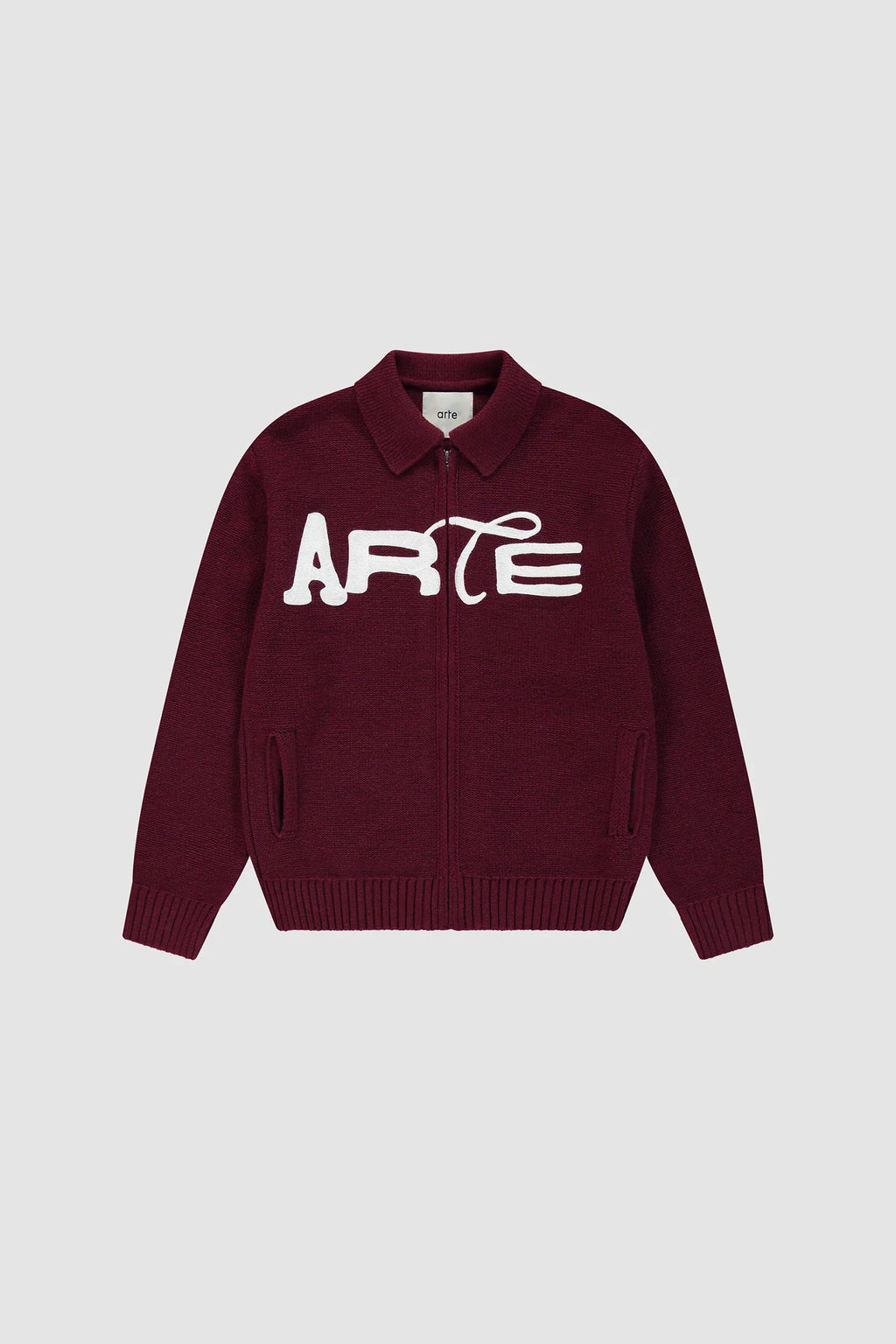 Arte - Cardigan Stencil Zip Bordeaux
