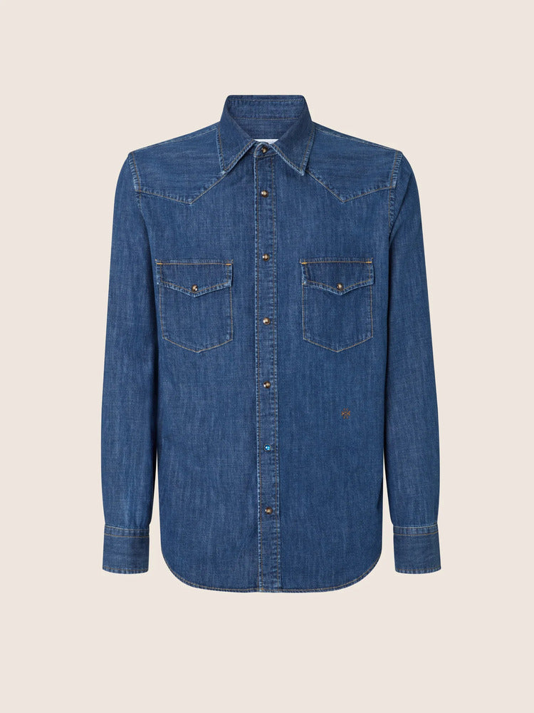 Jacob Cohen - Chemise jeans western Medium Blue