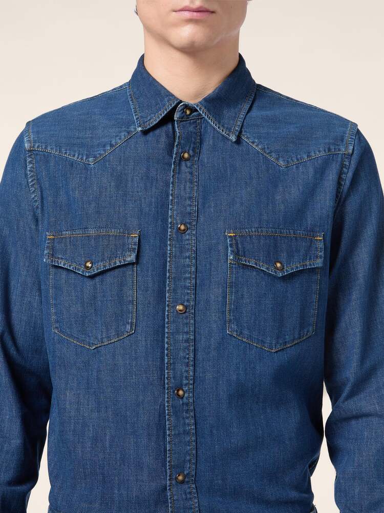 Jacob Cohen - Chemise jeans western Medium Blue