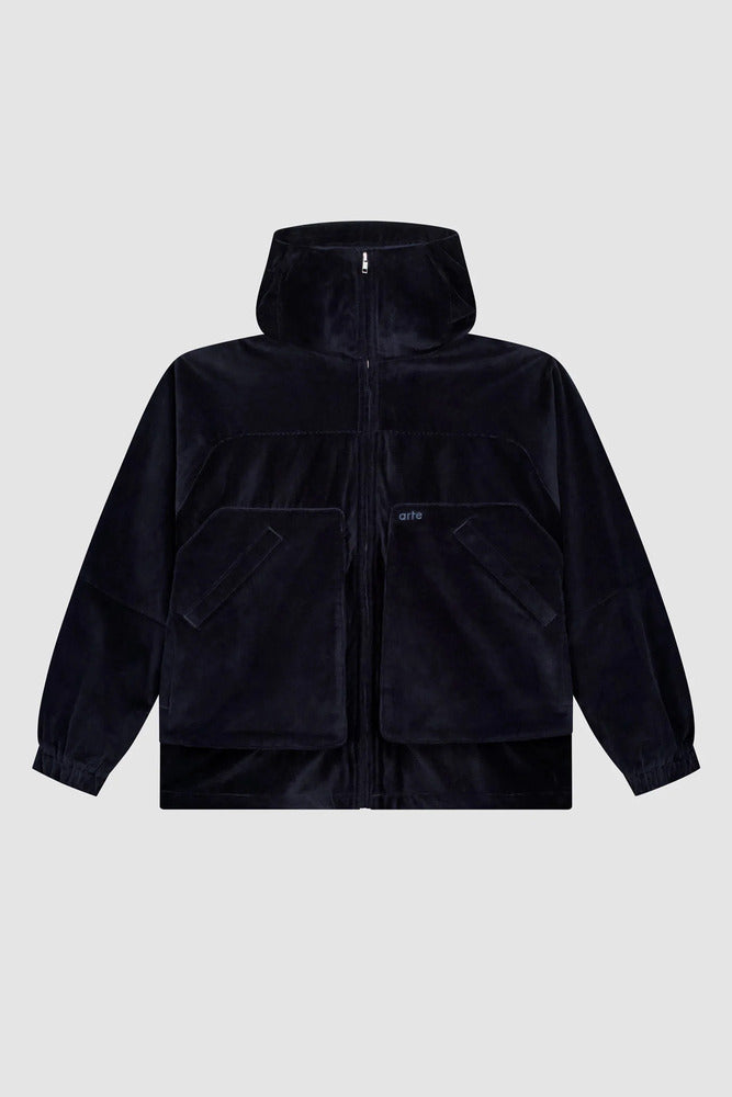 Arte - Veste Technique en Velours Côtelé Marine