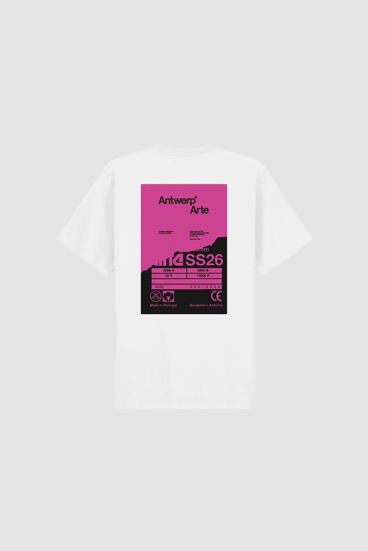 Arte - T-shirt Poster Dos Blanc