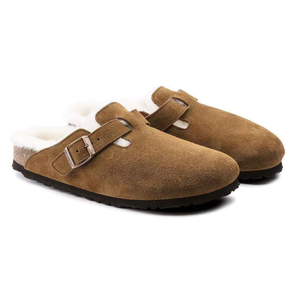 Birkenstock - Boston en fourrure d'agneau Mink