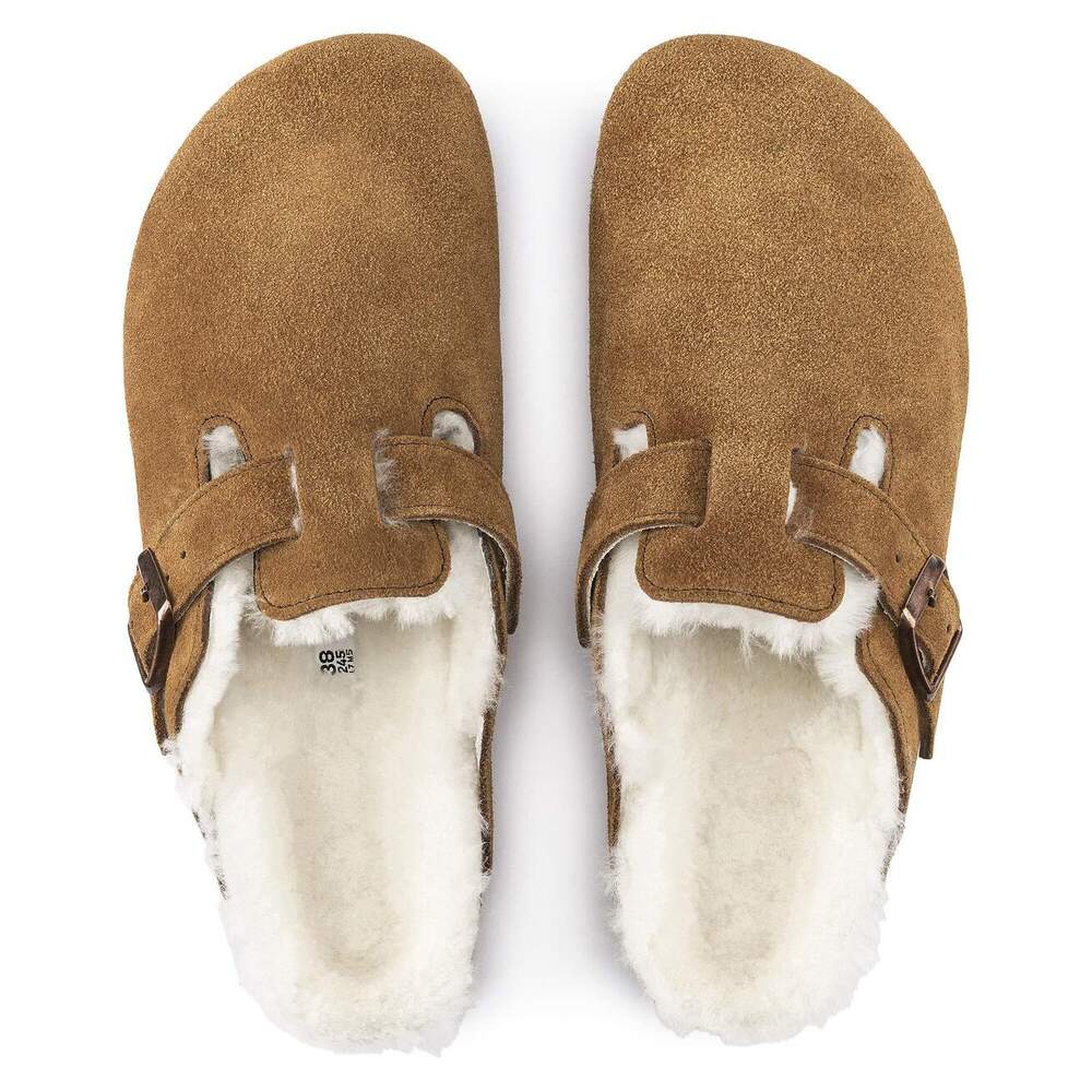Birkenstock - Boston en fourrure d'agneau Mink