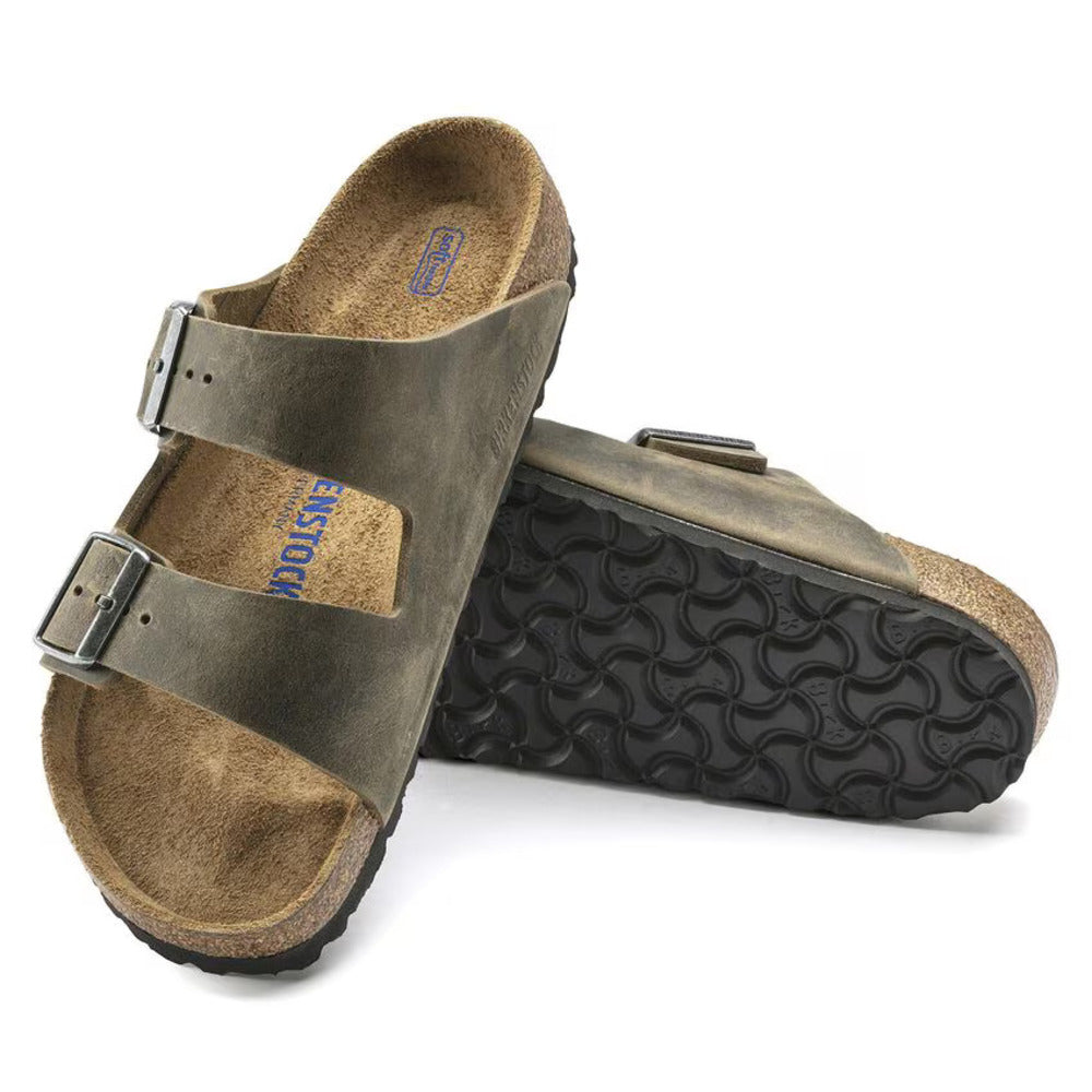 BIRKENSTOCK - Arizona cuir huilé Faded Khaki