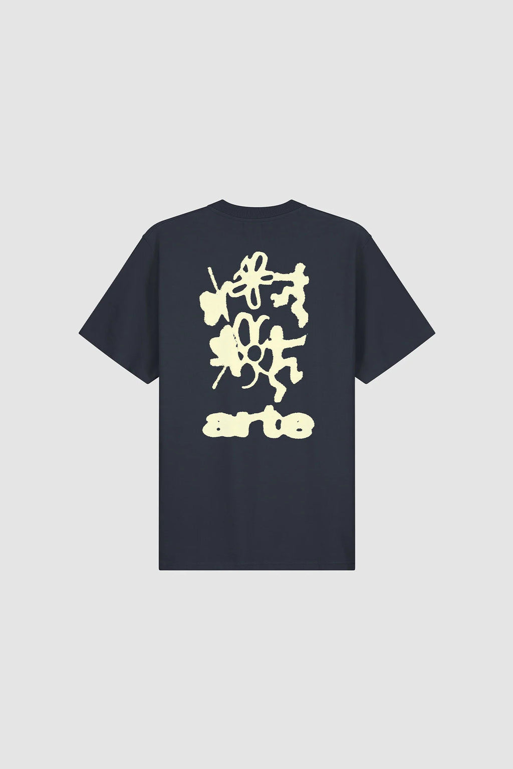 Arte - T-shirt Blurry Back Print Navy