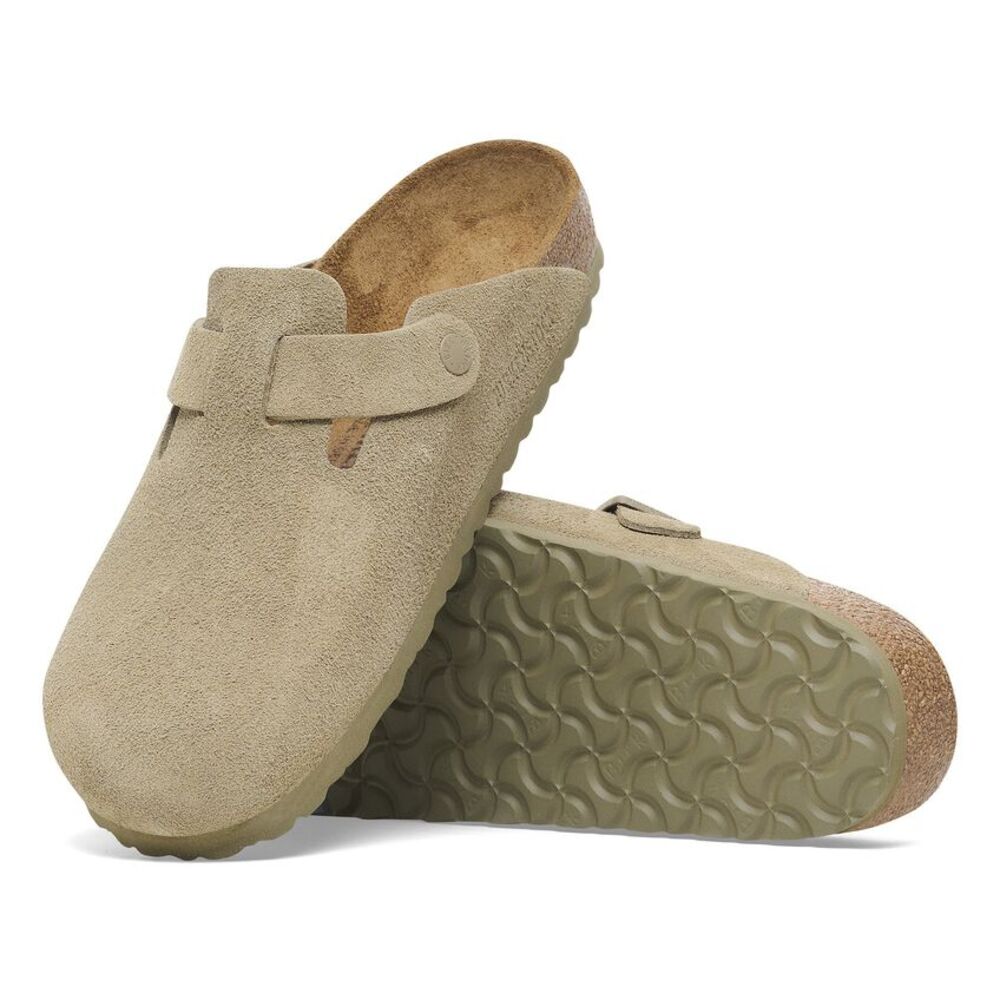 BIRKENSTOCK - Boston Suede Faded kaki