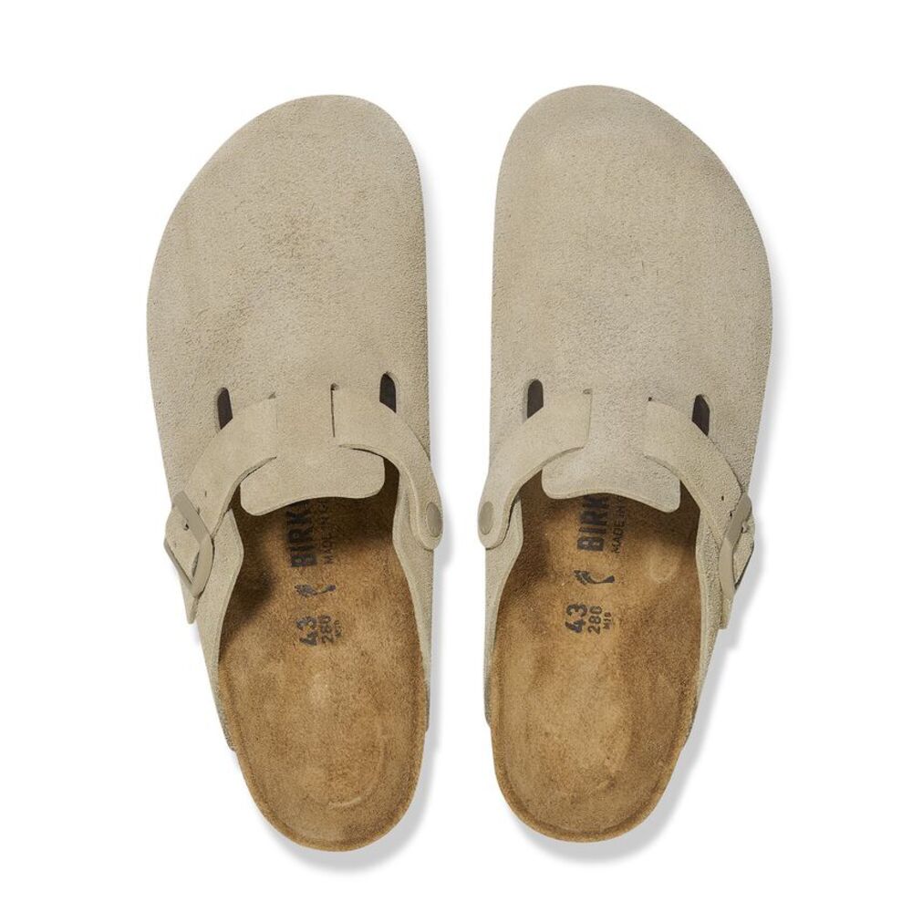 BIRKENSTOCK - Boston Suede Faded kaki
