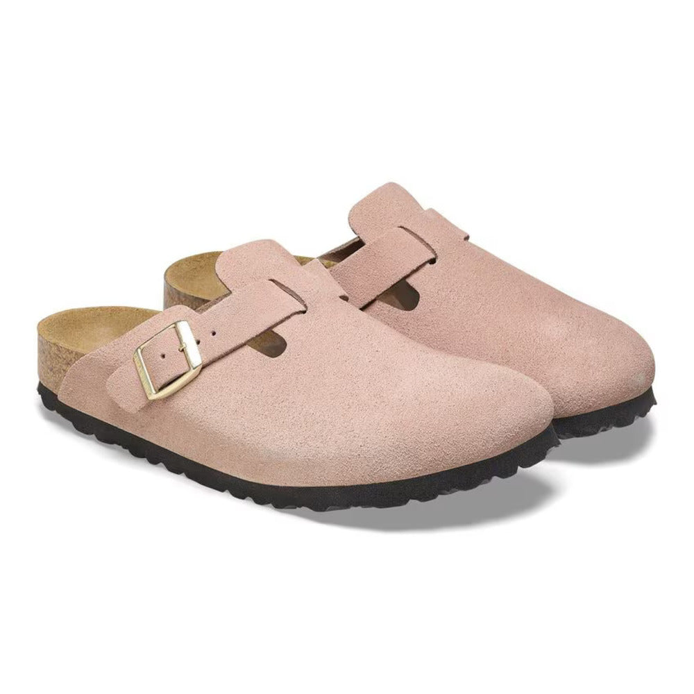 BIRKENSTOCK - Boston Suede Light Rose