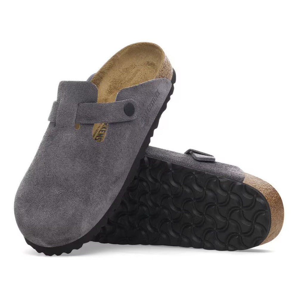 BIRKENSTOCK - Boston Suede Velvet Grey