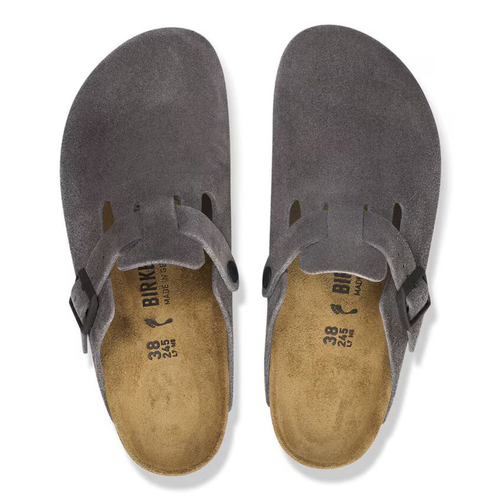 BIRKENSTOCK - Boston Suede Velvet Grey