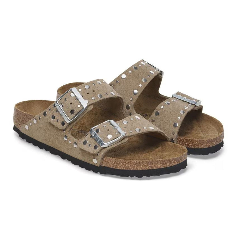 BIRKENSTOCK - Arizona Rivet suède Taupe
