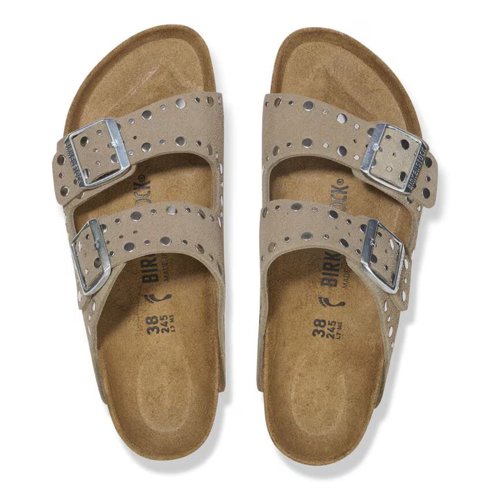 BIRKENSTOCK - Arizona Rivet suède Taupe