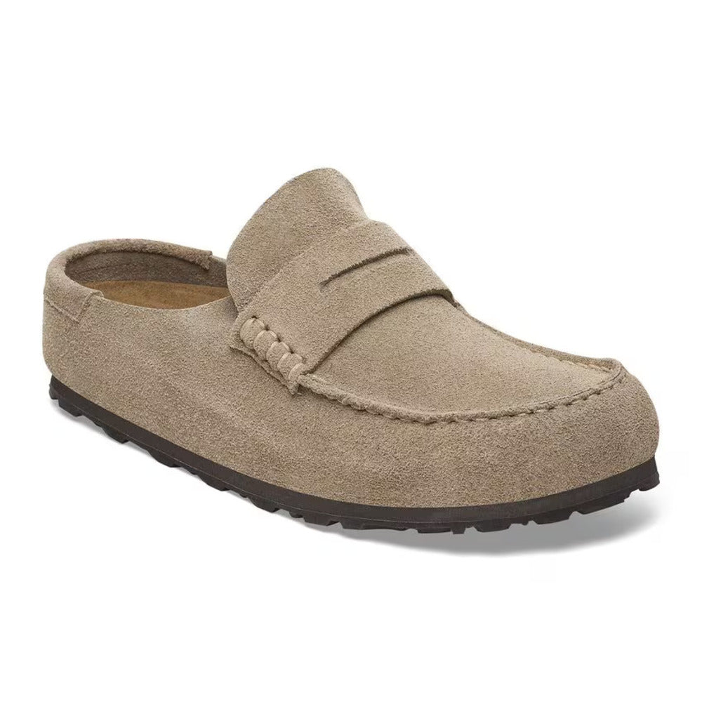 BIRKENSTOCK - Naples wrapped suède Taupe