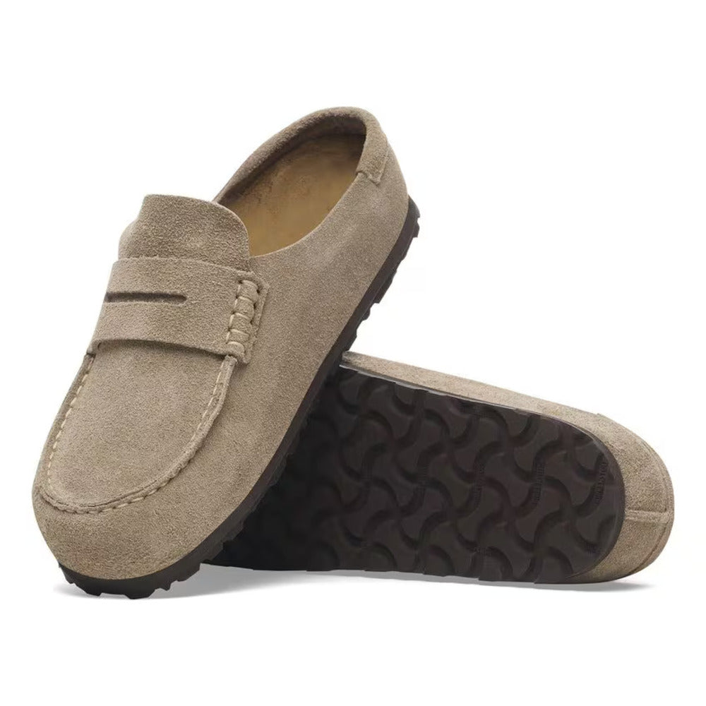 BIRKENSTOCK - Naples wrapped suède Taupe