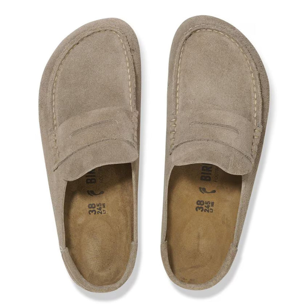 BIRKENSTOCK - Naples wrapped suède Taupe