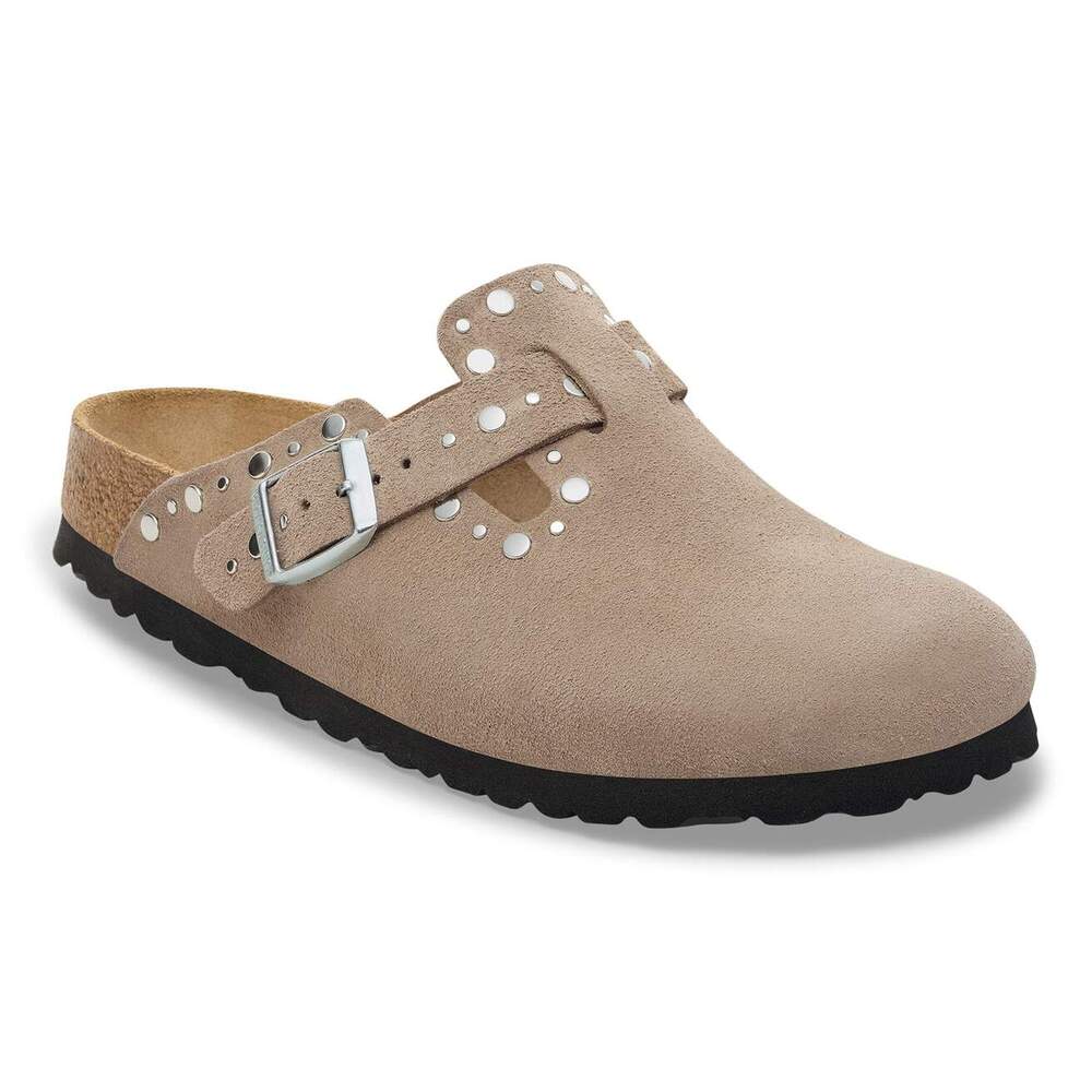 Birkenstock - Boston Rivet Suède Taupe