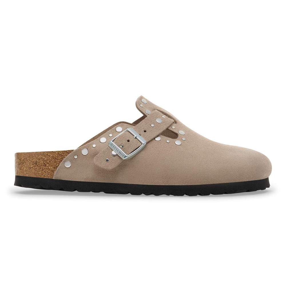 Birkenstock - Boston Rivet Suède Taupe