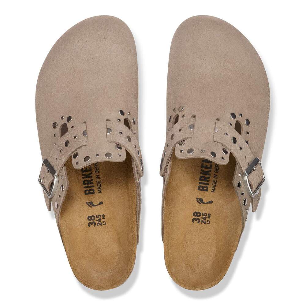 Birkenstock - Boston Rivet Suède Taupe