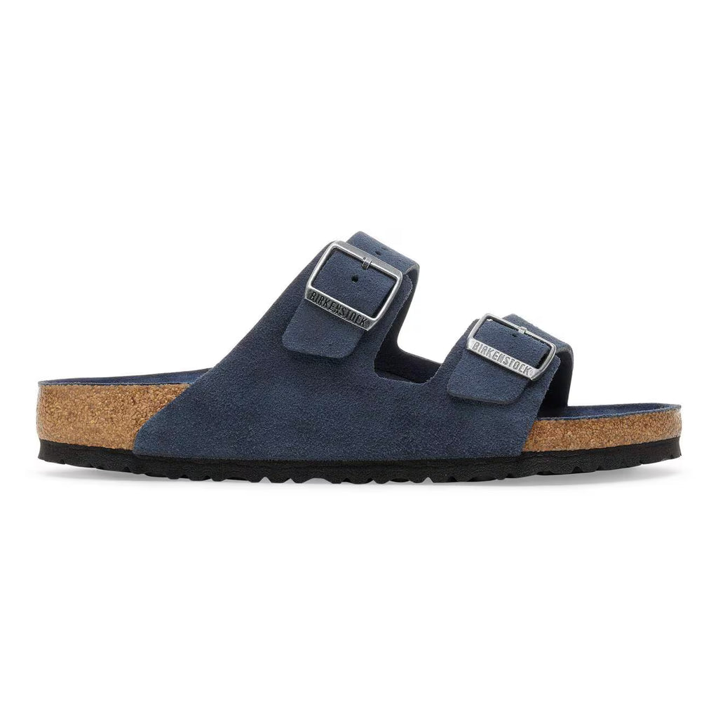 Birkenstock - Arizona lit de pied souple Suède New Navy Tonal