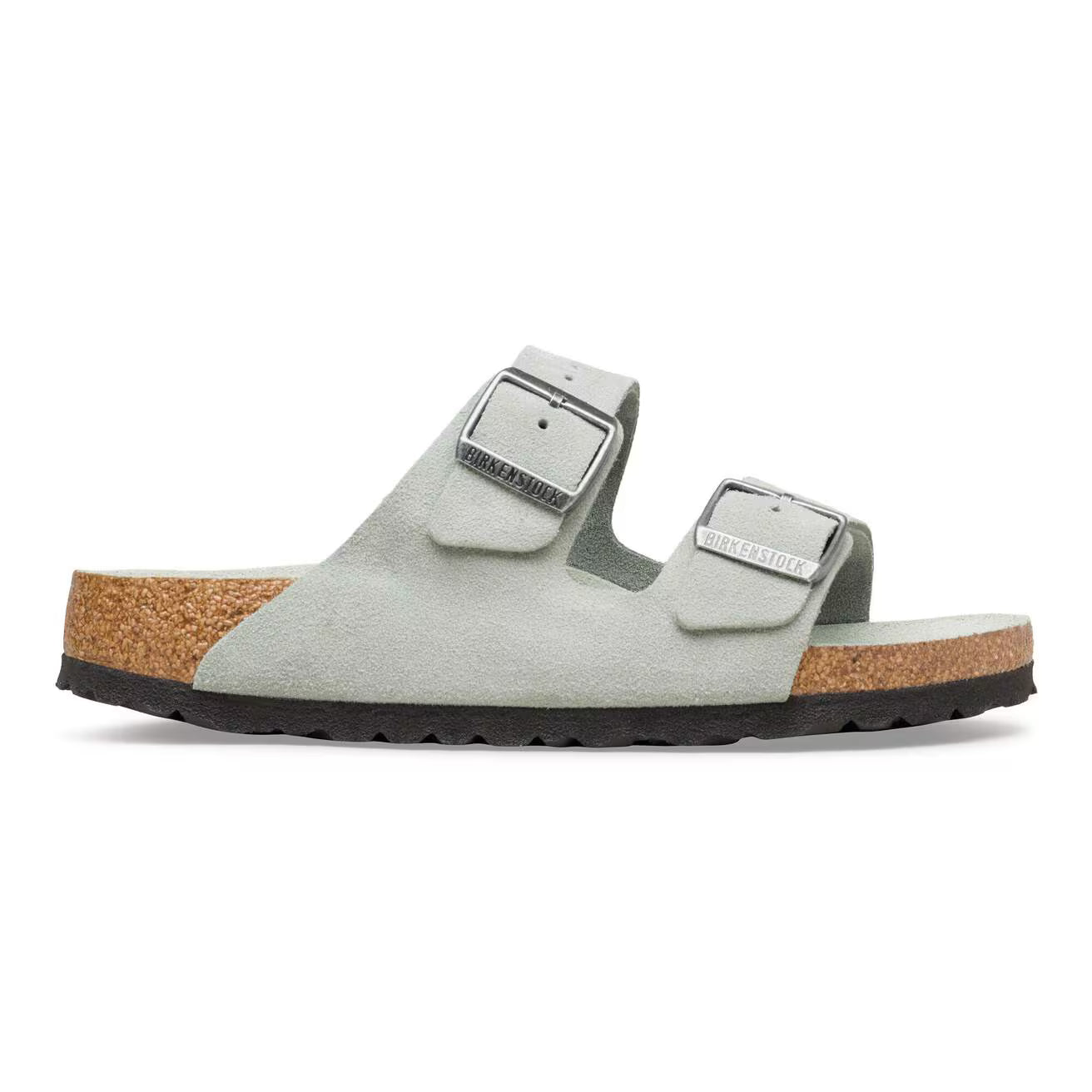 Birkenstock - Arizona lit de pied souple Suède Pure Sage Tonal FB