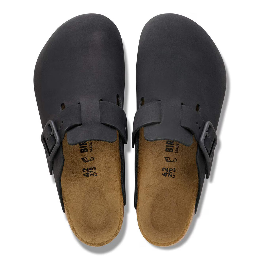 Birkenstock - Boston Wire Buckle Cuir Nubuck Black