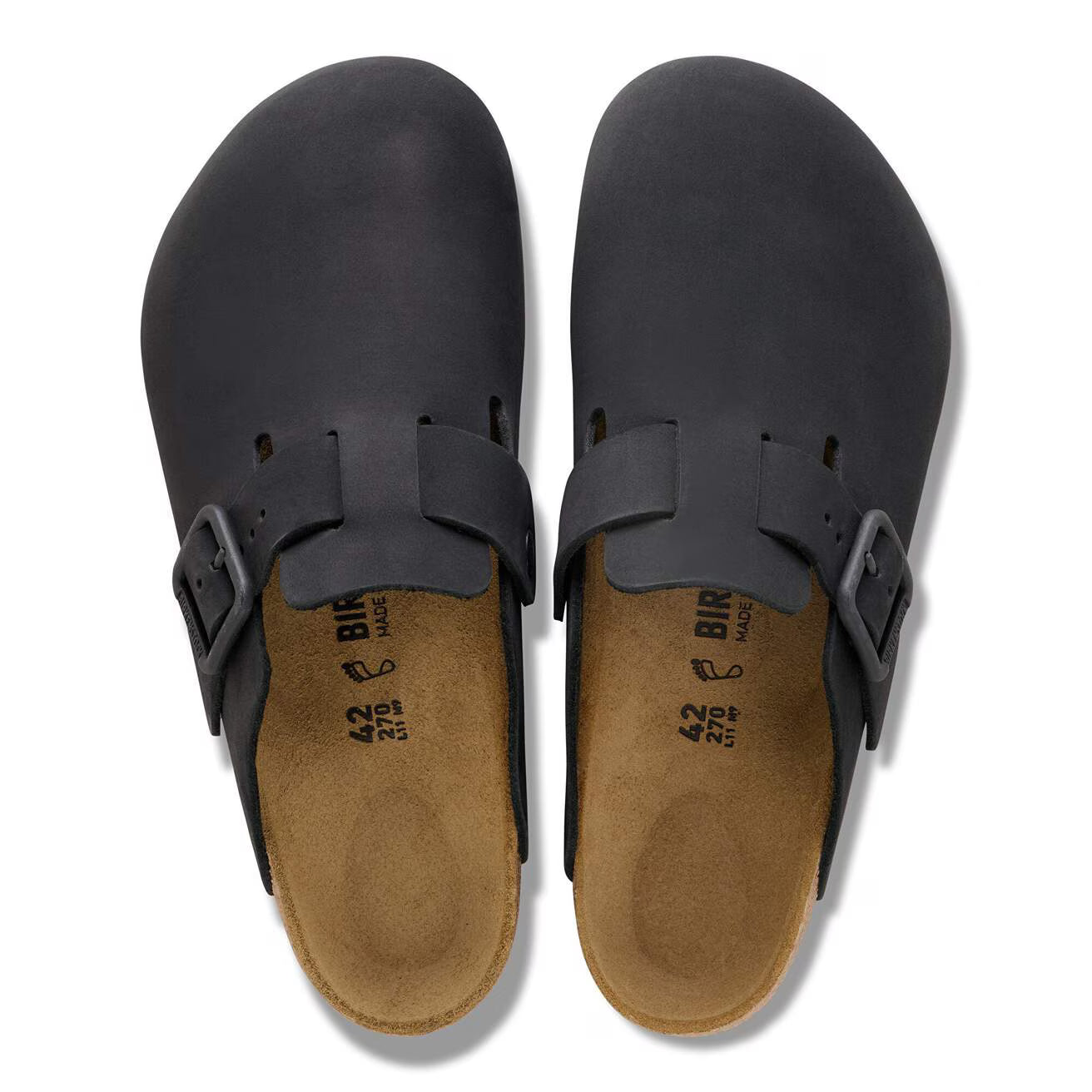 Birkenstock - Boston Wire Buckle Cuir Nubuck Black