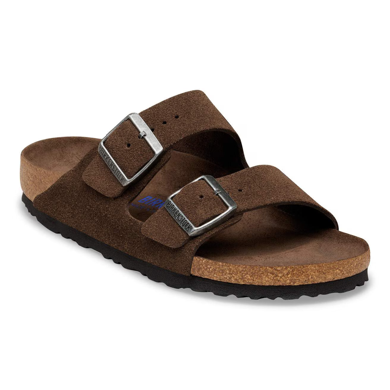 Birkenstock - Arizona lit de pied souple Suède Carafe Tonal FB
