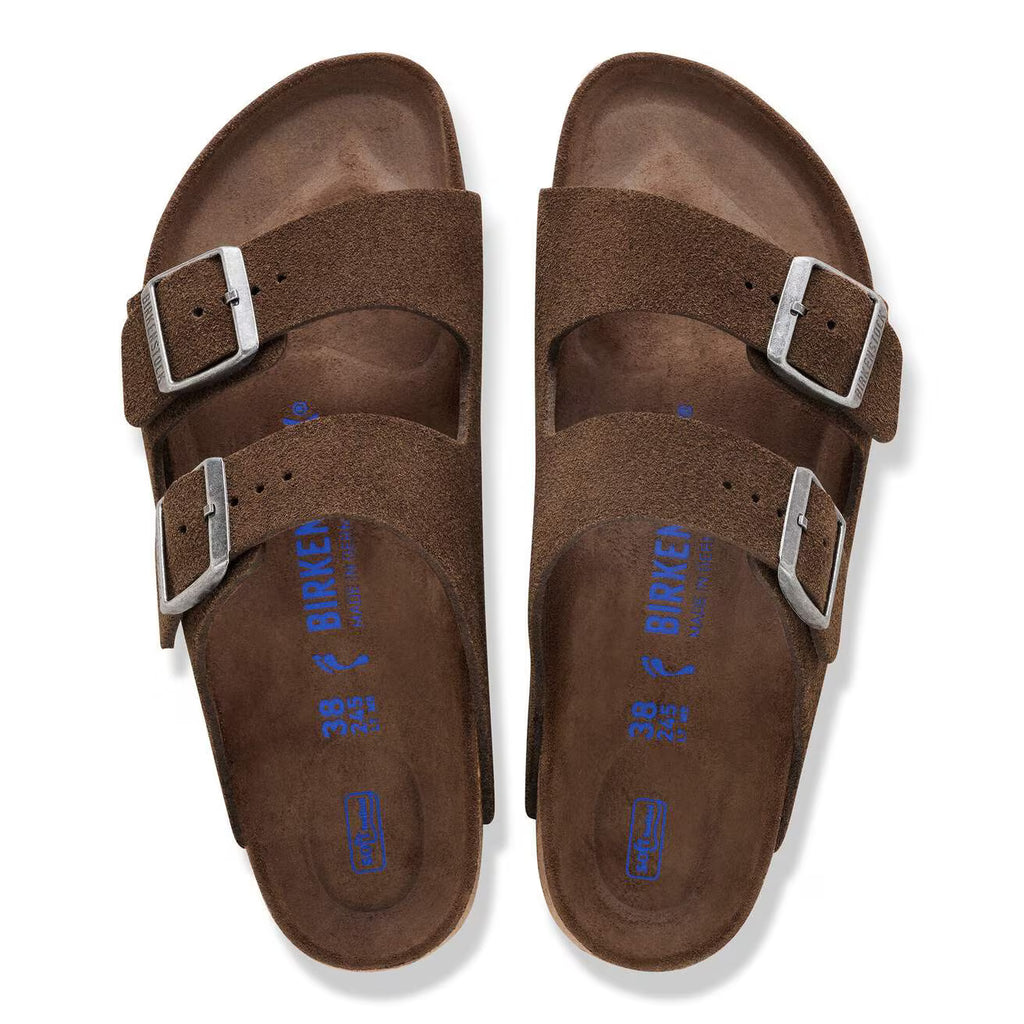Birkenstock - Arizona lit de pied souple Suède Carafe Tonal FB