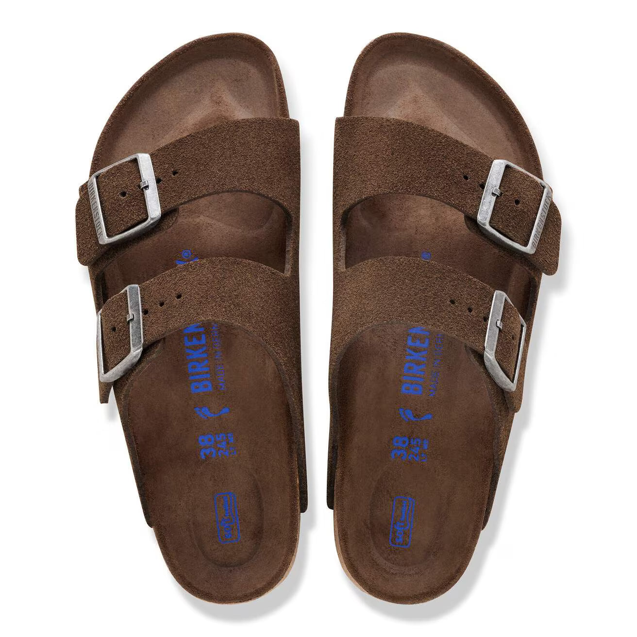 Birkenstock - Arizona lit de pied souple Suède Carafe Tonal FB