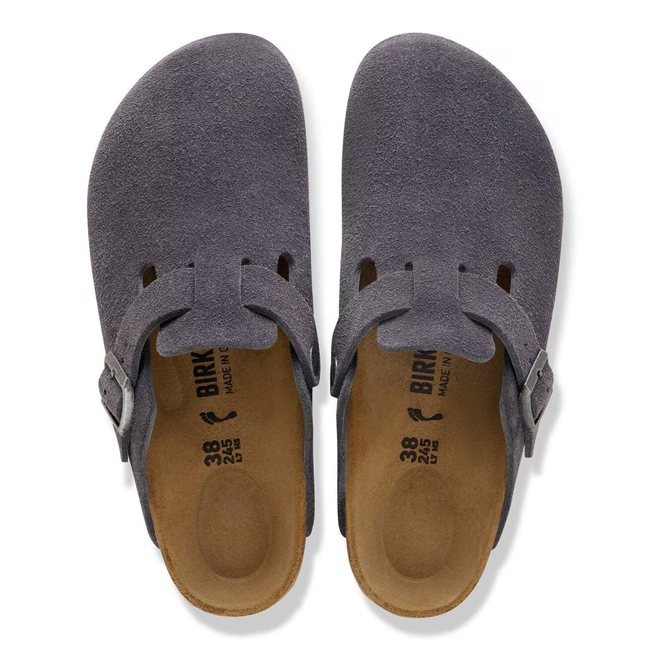 Birkenstock - Boston Suede Charcoal