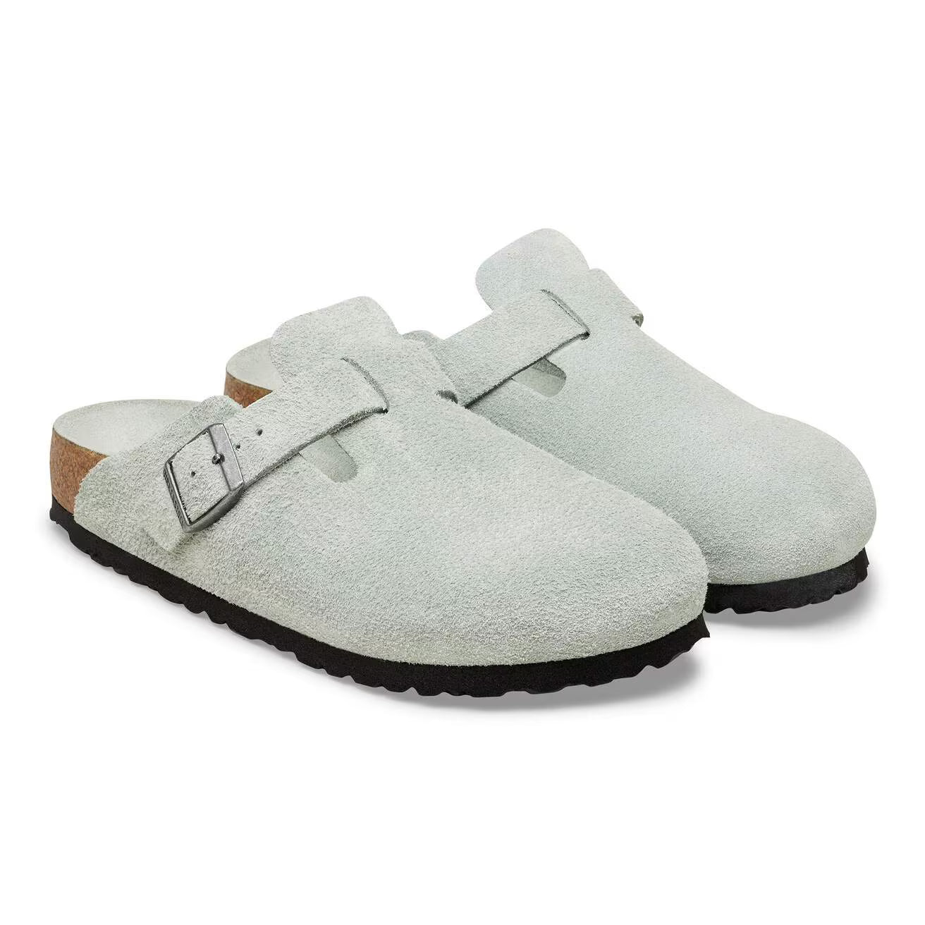 Birkenstock - Boston Lit de pied Souple Suede Pure Sage Tonal FB