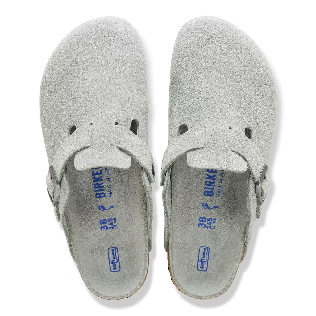 Birkenstock - Boston Lit de pied Souple Suede Pure Sage Tonal FB