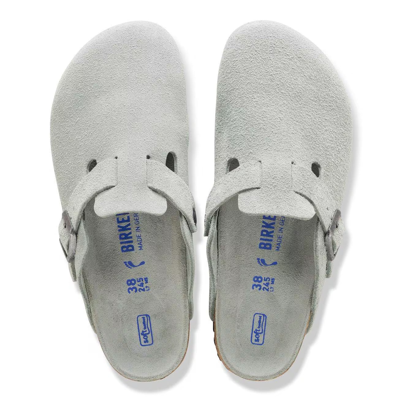 Birkenstock - Boston Lit de pied Souple Suede Pure Sage Tonal FB