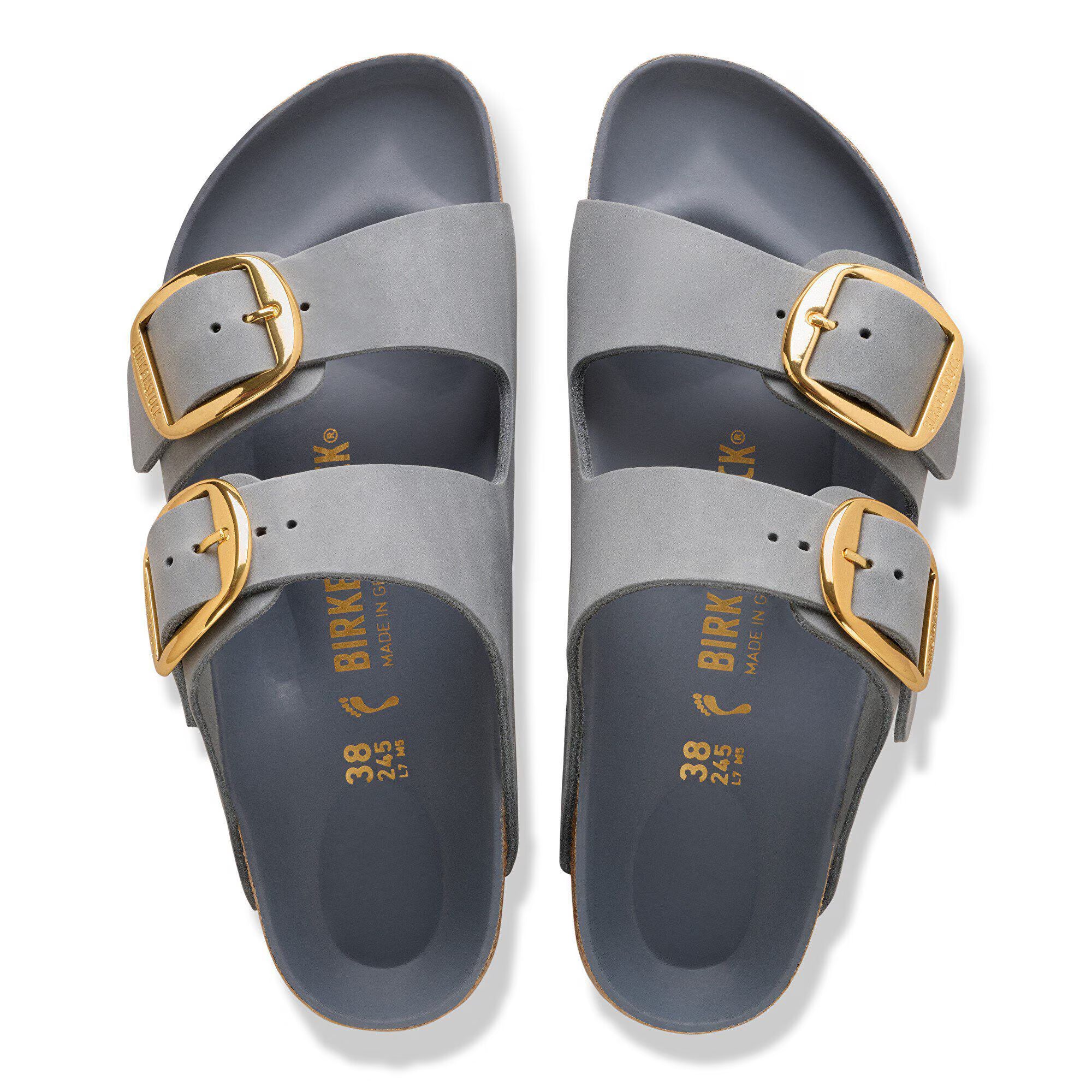 Birkenstock - Arizona Big Buckle Cuir Huilé Basalt Gray