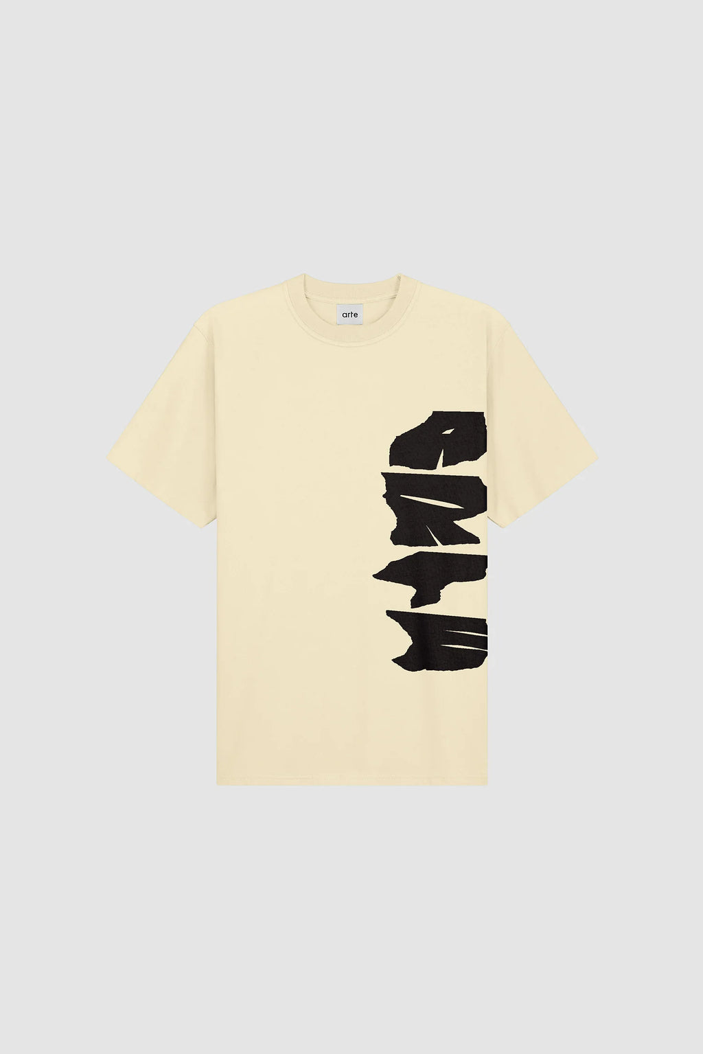 Arte - T-shirt avec logo sur le côté Crème