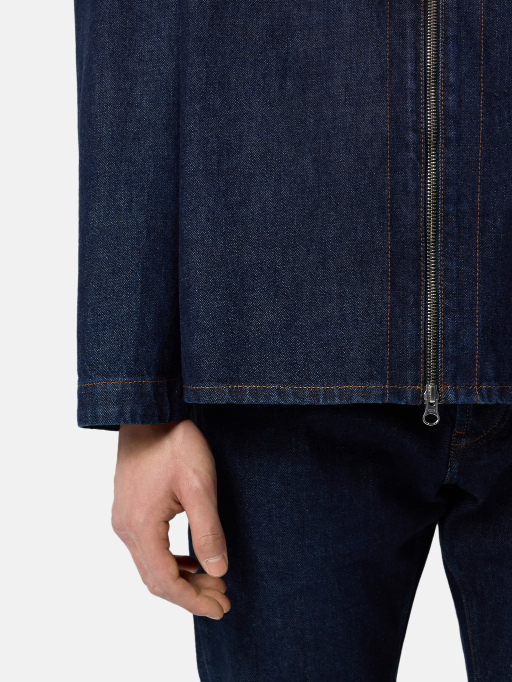 Stone Island - 1200002 Surchemise Coupe confort zippée Bleu Rincé