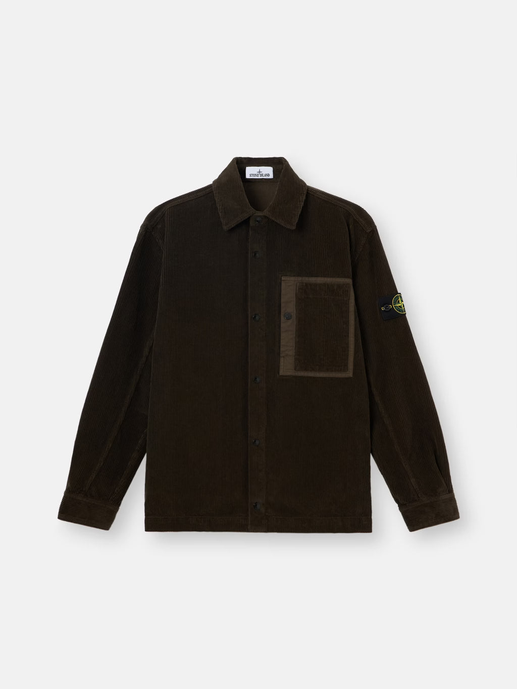 Stone Island - 1200016 Surchemise Velours Organic coton Gris Charbon
