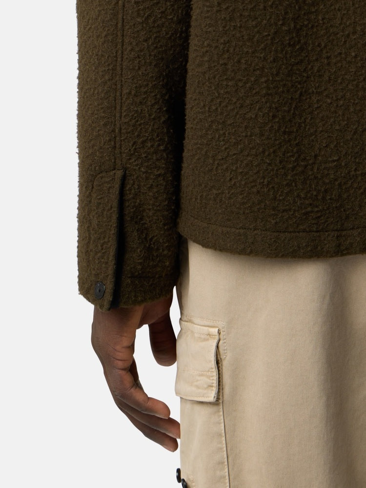 Stone Island - 1200021 Surchemise Coupe confort Panno ratinato Military Green