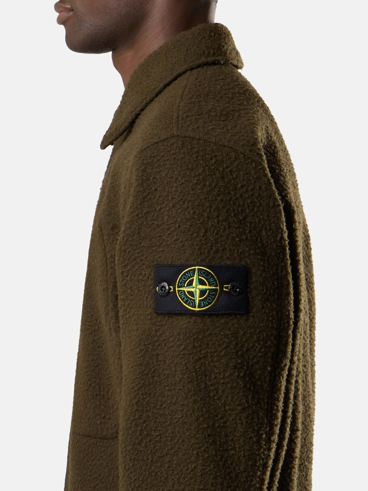 Stone Island - 1200021 Surchemise Coupe confort Panno ratinato Military Green