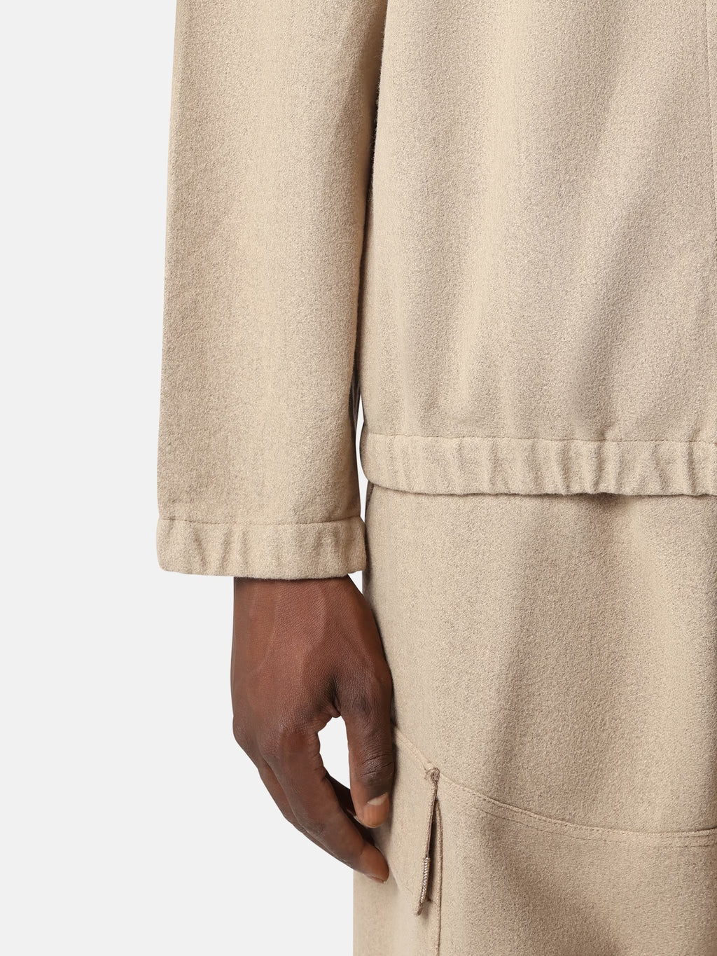 Stone Island - 1200033 Surchemise Zippée Wool nylon Biscuit