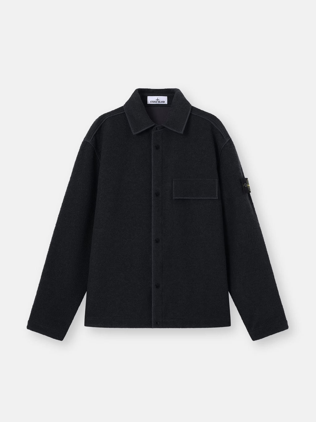 Stone Island - 1200034 Sur Chemise Laine Bleu marine