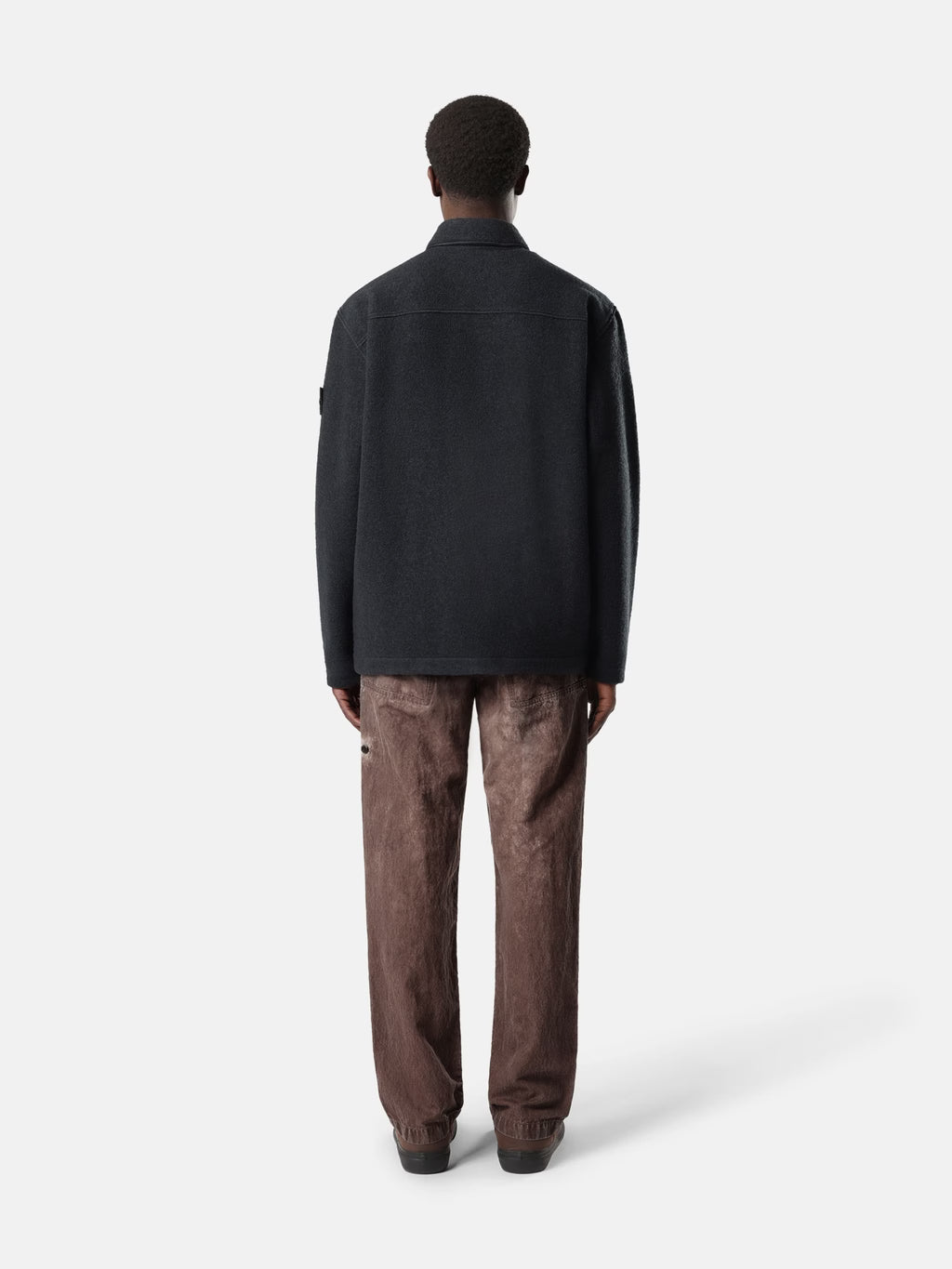 Stone Island - 1200034 Sur Chemise Laine Bleu marine