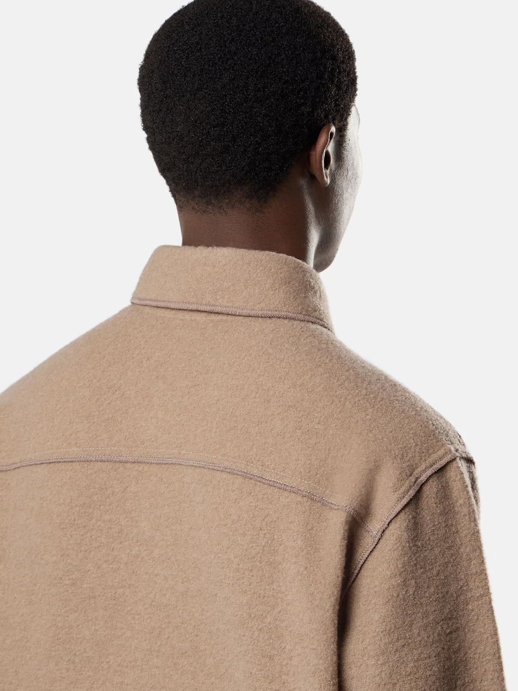 Stone Island - 1200034 Sur Chemise Laine Biscuit