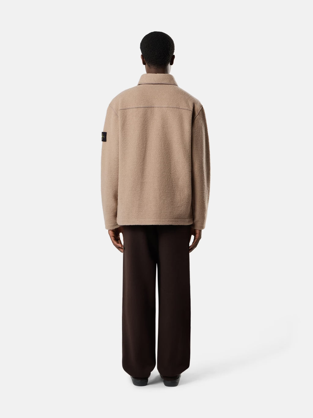 Stone Island - 1200034 Sur Chemise Laine Biscuit
