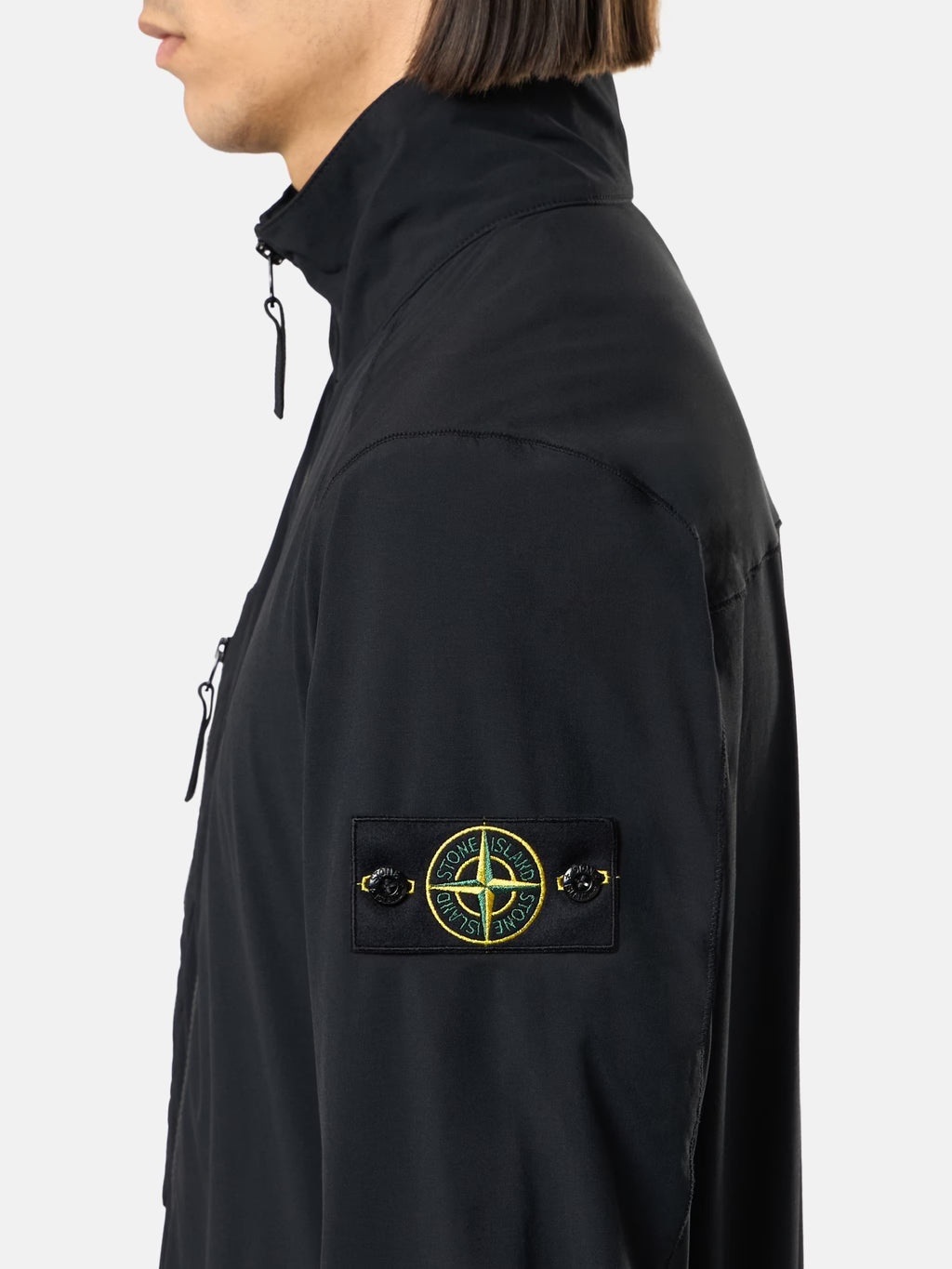 Stone Island - 1200036 Surchemise Strech Nylon Tech Fleece Noir
