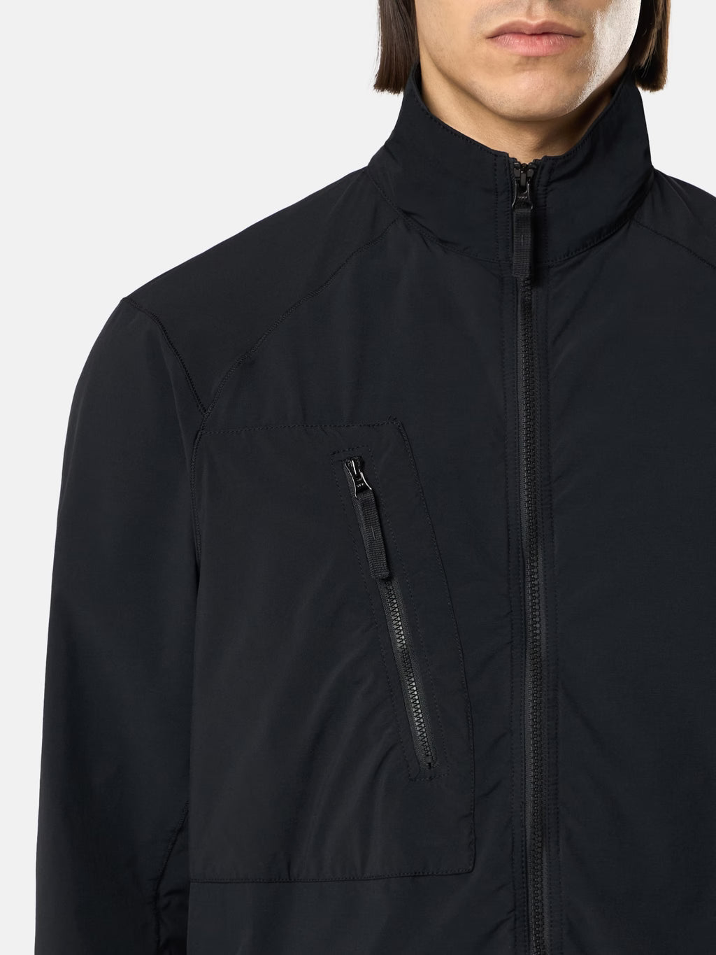 Stone Island - 1200036 Surchemise Strech Nylon Tech Fleece Noir