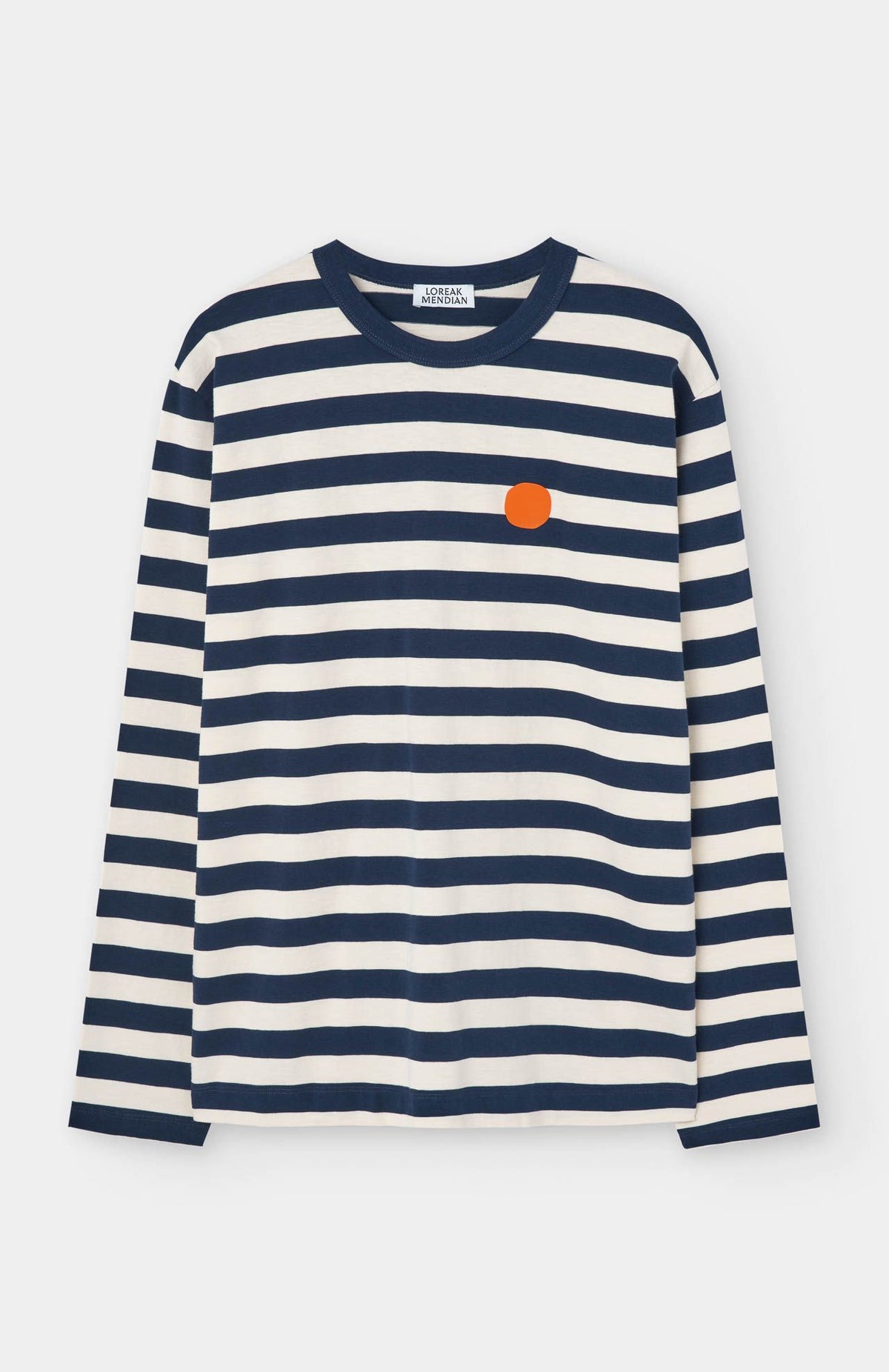 Loreak Mendian - Tee-shirt Striped Dot M Ecru/Blue