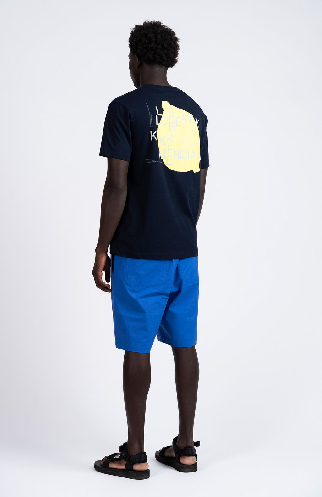Loreak Mendian - T-shirt Lemon Navy
