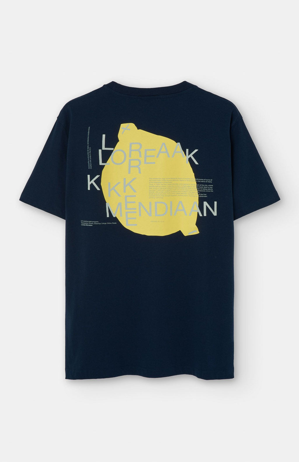 Loreak Mendian - T-shirt Lemon Navy
