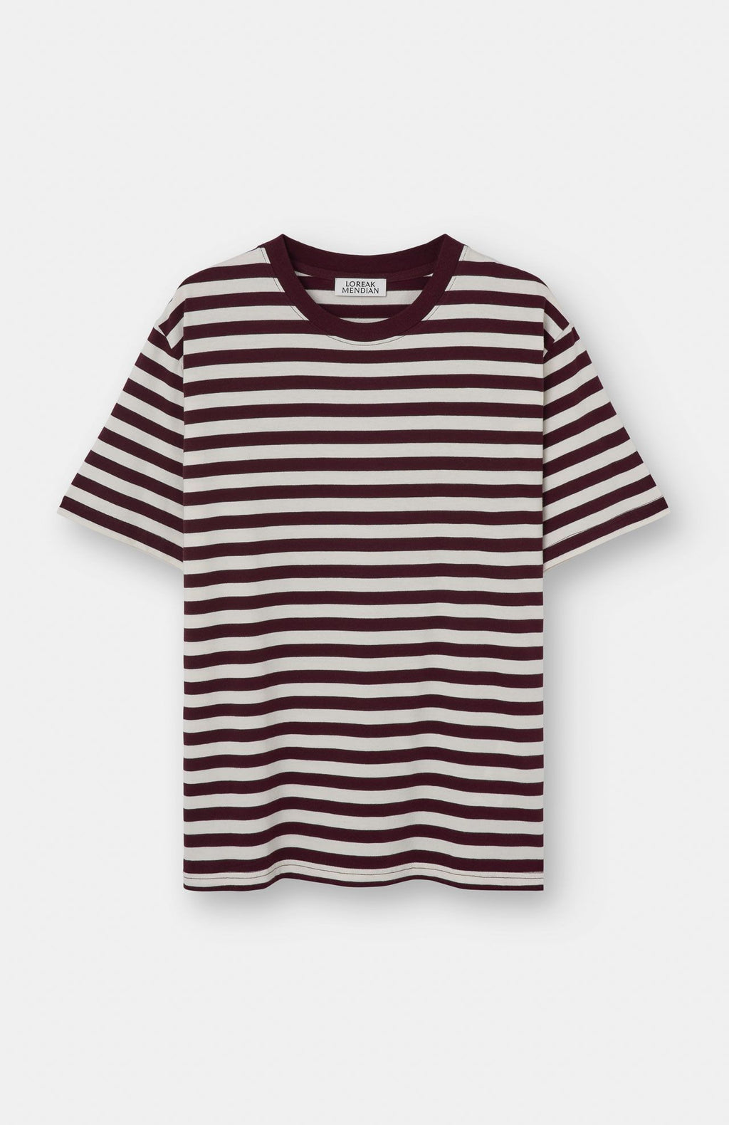 Loreak Mendian - T-shirt LM Stripe Burgundy